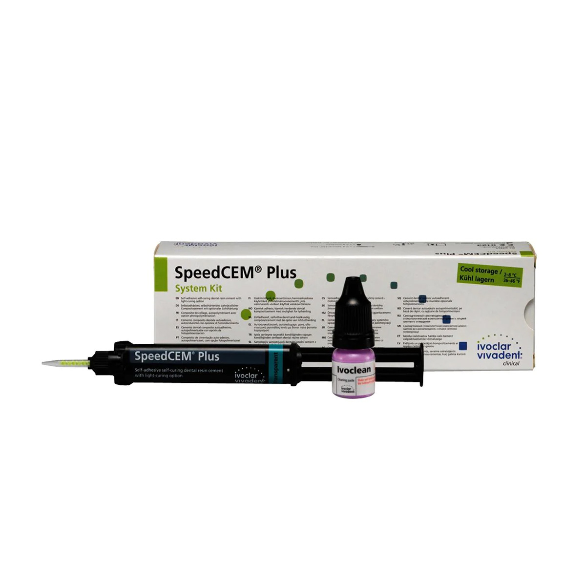 IVV SpeedCEM Plus Resin Cement Refill - Opaque 9g Dental Cement With Mixing Tips