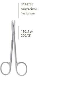 Leibinger 250/21 Spencer Ligature Scissors 10,5cm