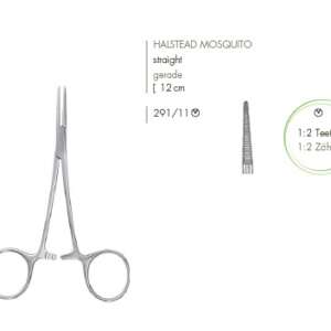 Leibinger 296/11 Gross Maier Sponge Forceps 18cm Straight