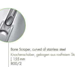 Leibinger 800/2 Bone Scraper Curved